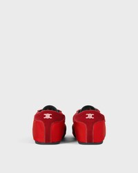 THE FLAT SNEAKER IN GROS GRAIN, VELVET, SUEDE GOATSKIN AND LAMBSKIN - RED / ELECTRIC BLUE -  - 2 | CELINE