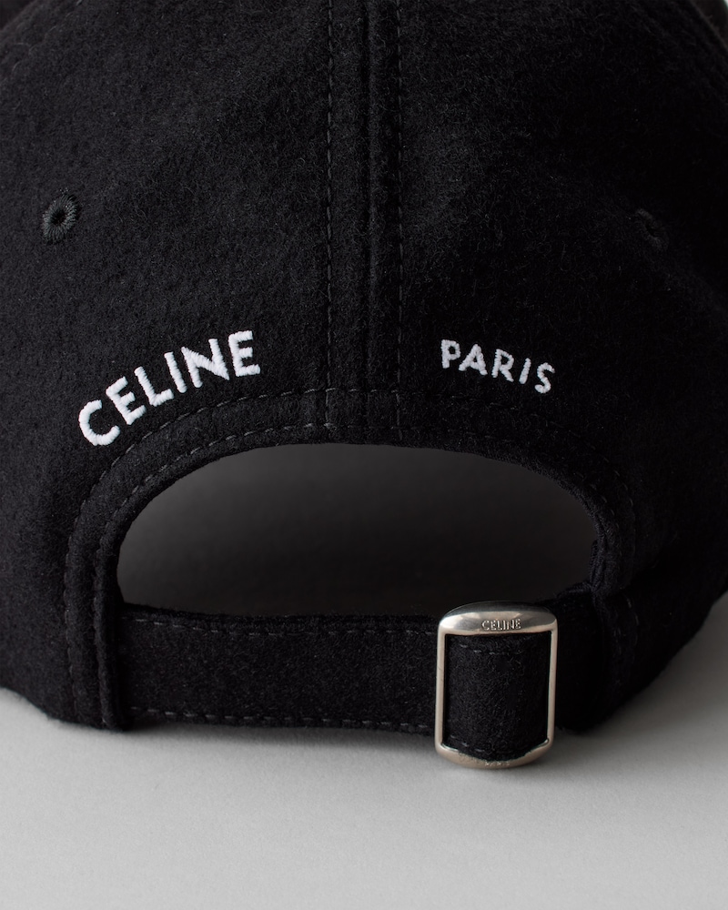 GORRA RICHELIEU EN FRANELA DE LANA - NEGRO -  - 1 | CELINE