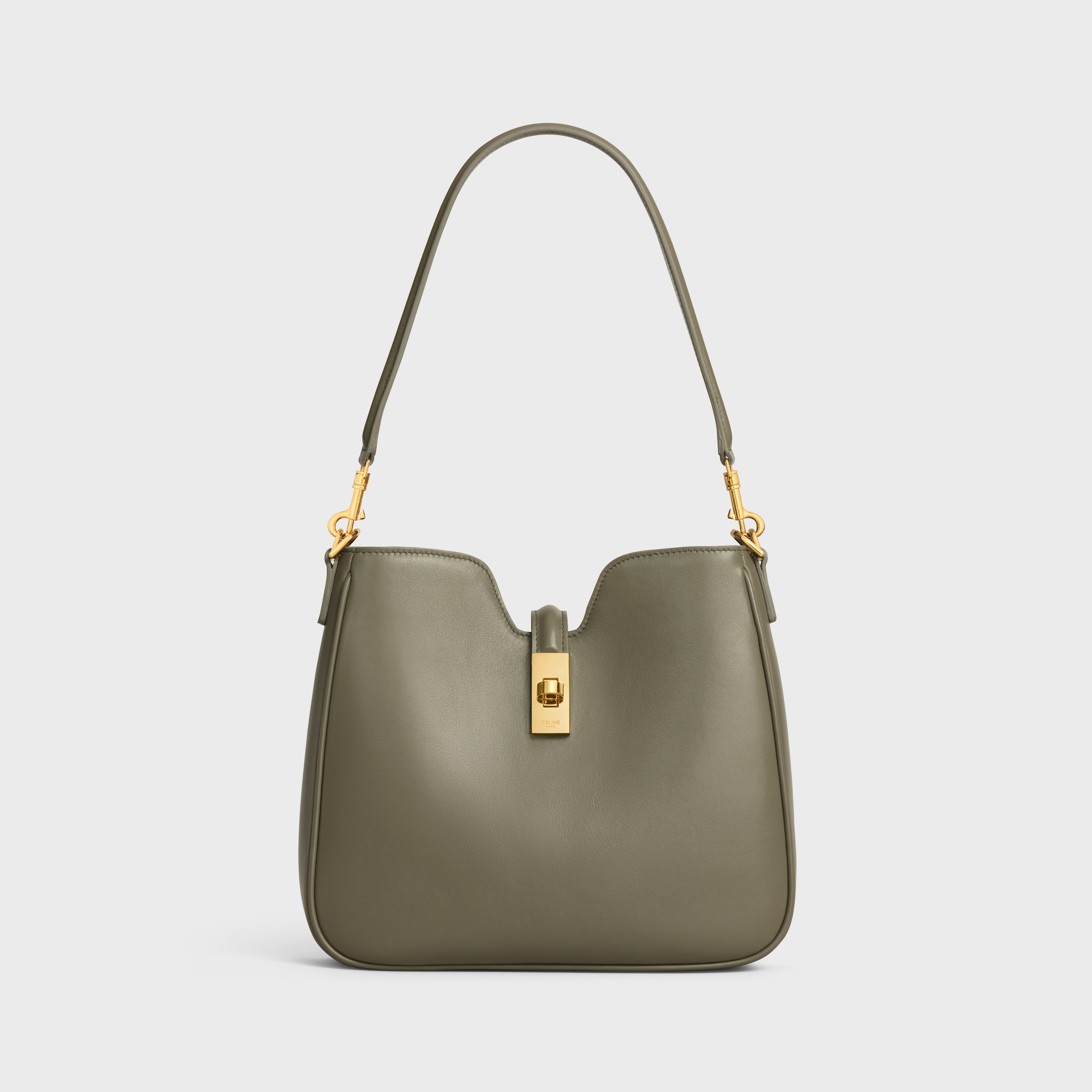 SMALL CAMILLE 16 SOFT BAG IN SMOOTH CALFSKIN - GOLDEN KHAKI | CELINE
