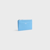 Zipped Card Holder IN GRAINED CALFSKIN - SKY BLUE - NEW - 2 | CELINE