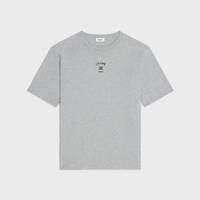 t-shirt loose jersey coton - VINTAGE GREY MELANGE / BLACK -  - 1 | CELINE