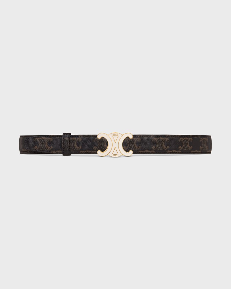 Reversible Strap 25MM IN Natural Calfskin and Triomphe Canvas -  -  - 1 | CELINE