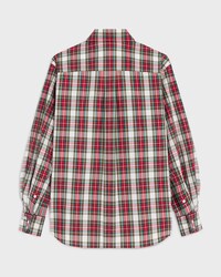 shirt IN tartan cotton - WHITE/RED/GREEN -  - 2 | CELINE