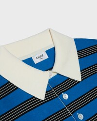 polo IN striped cotton - BLUE/WHITE/BLACK -  - 2 | CELINE