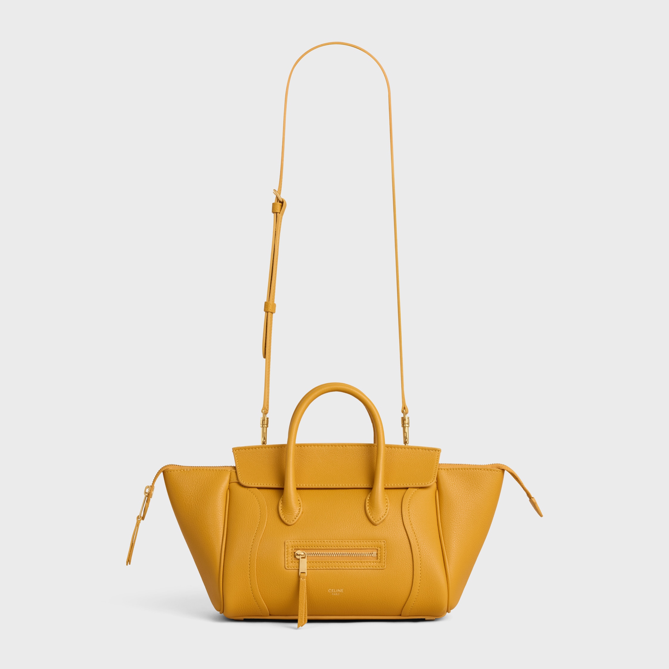 LITTLE LUGGAGE IN GRAINED CALFSKIN - MARIGOLD | CELINE