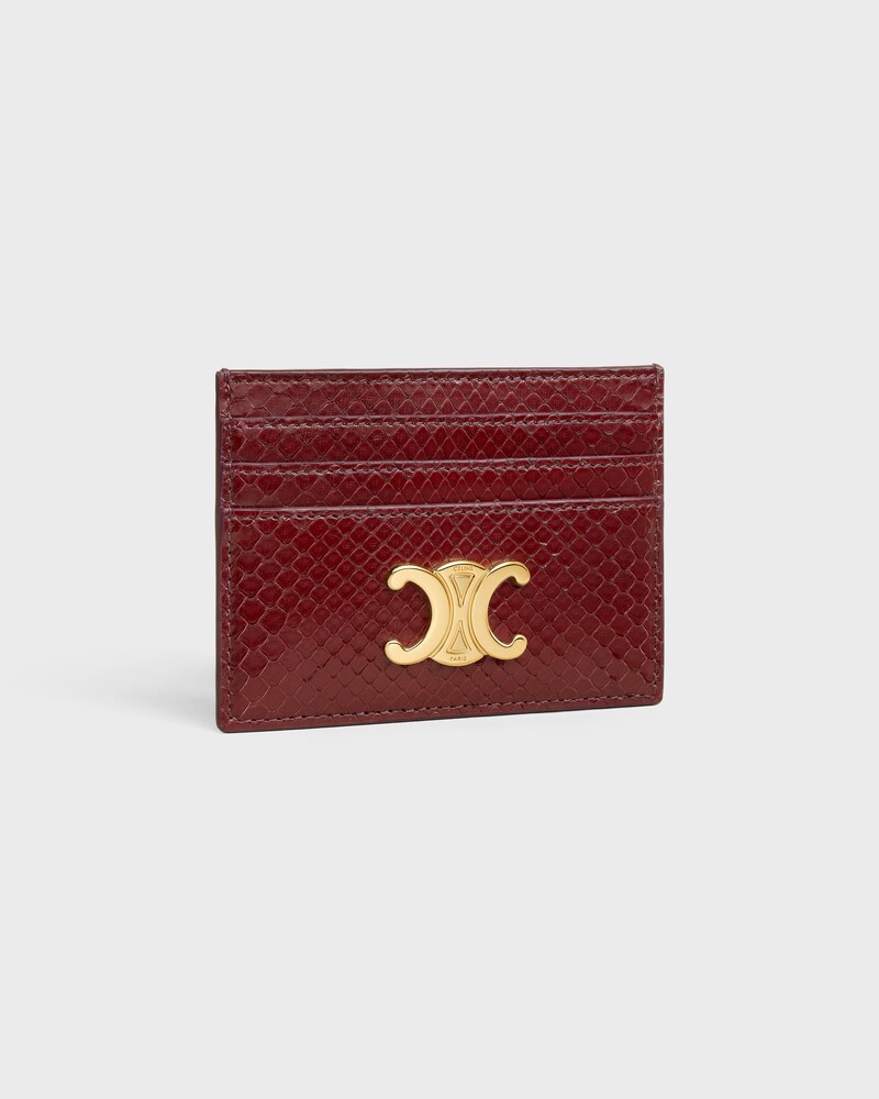 CARD HOLDER TRIOMPHE IN PYTHON - SYRAH | CELINE