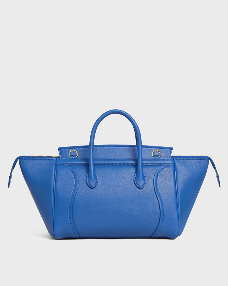 LITTLE LUGGAGE IN SUPPLE SHINY LAMBSKIN - OXIDE BLUE - LUGGAGE - 1 | CELINE