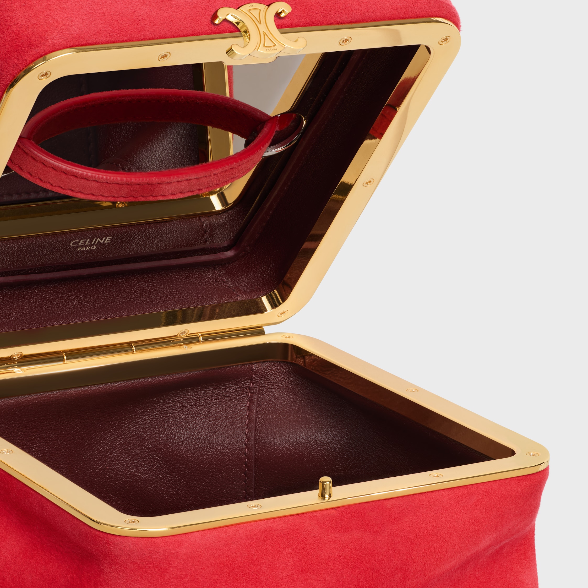 CUBE IN SUEDE GOATSKIN - ULTRA RED | CELINE