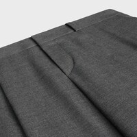 pleated trousers IN CASHMERE CANVAS - ANTHRACITE -  - 1 | CELINE