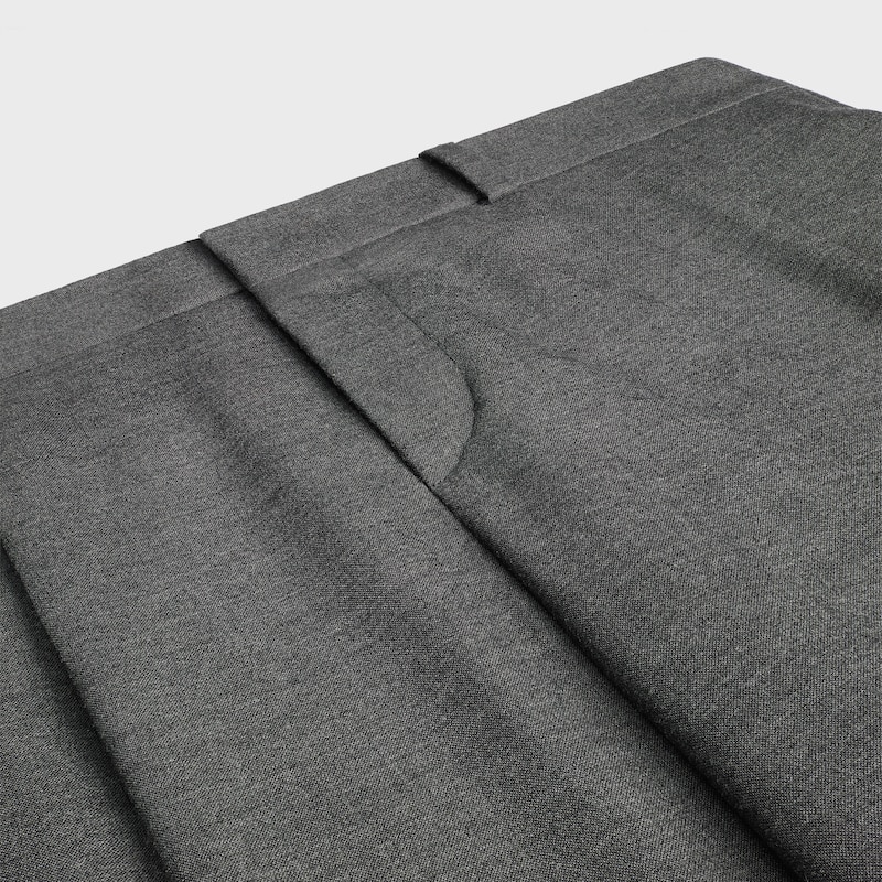pantalon &agrave; plis Toile cachemire - ANTHRACITE -  - 1 | CELINE