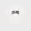 루즈 티셔츠 - 코튼 저지 - 오프 화이트 / 블랙 -  - 1 | CELINE