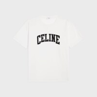 loose t-shirt IN cotton jersey - OFF WHITE / BLACK -  - 1 | CELINE