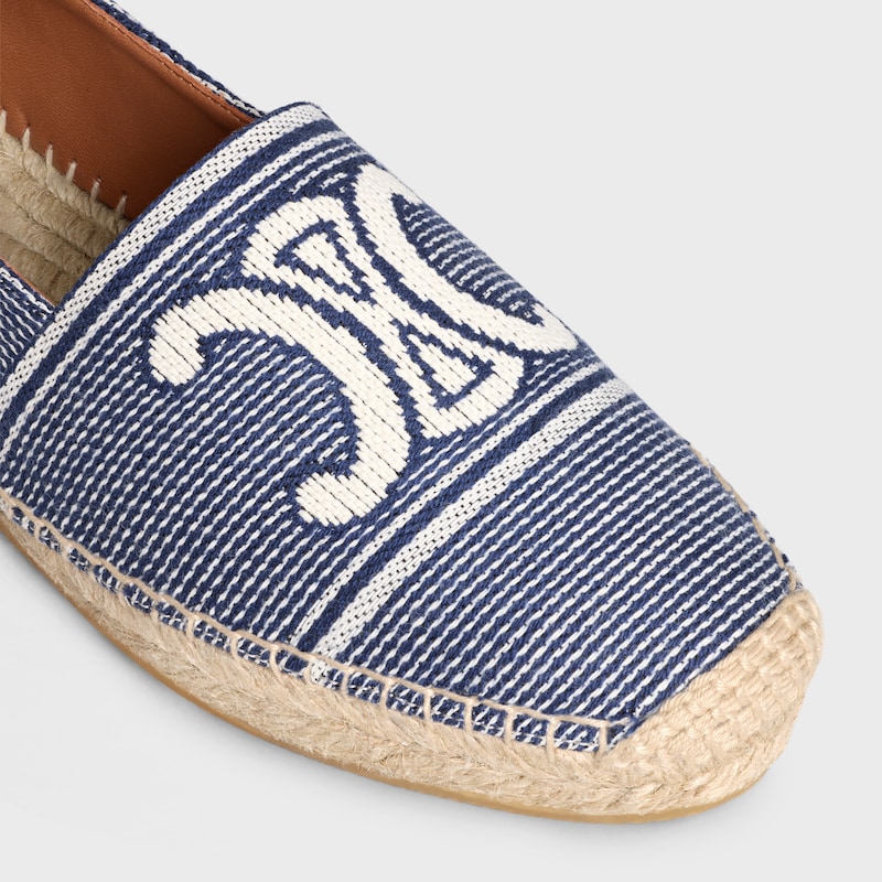 LES ESPADRILLES CELINE IN Striped Textile with Triomphe - BLUE / BEIGE -  - 1 | CELINE