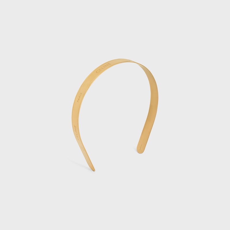 Celine Paris Thin Headband in Steel - GOLD - HAIR ACCESSORIES - 1 | CELINE