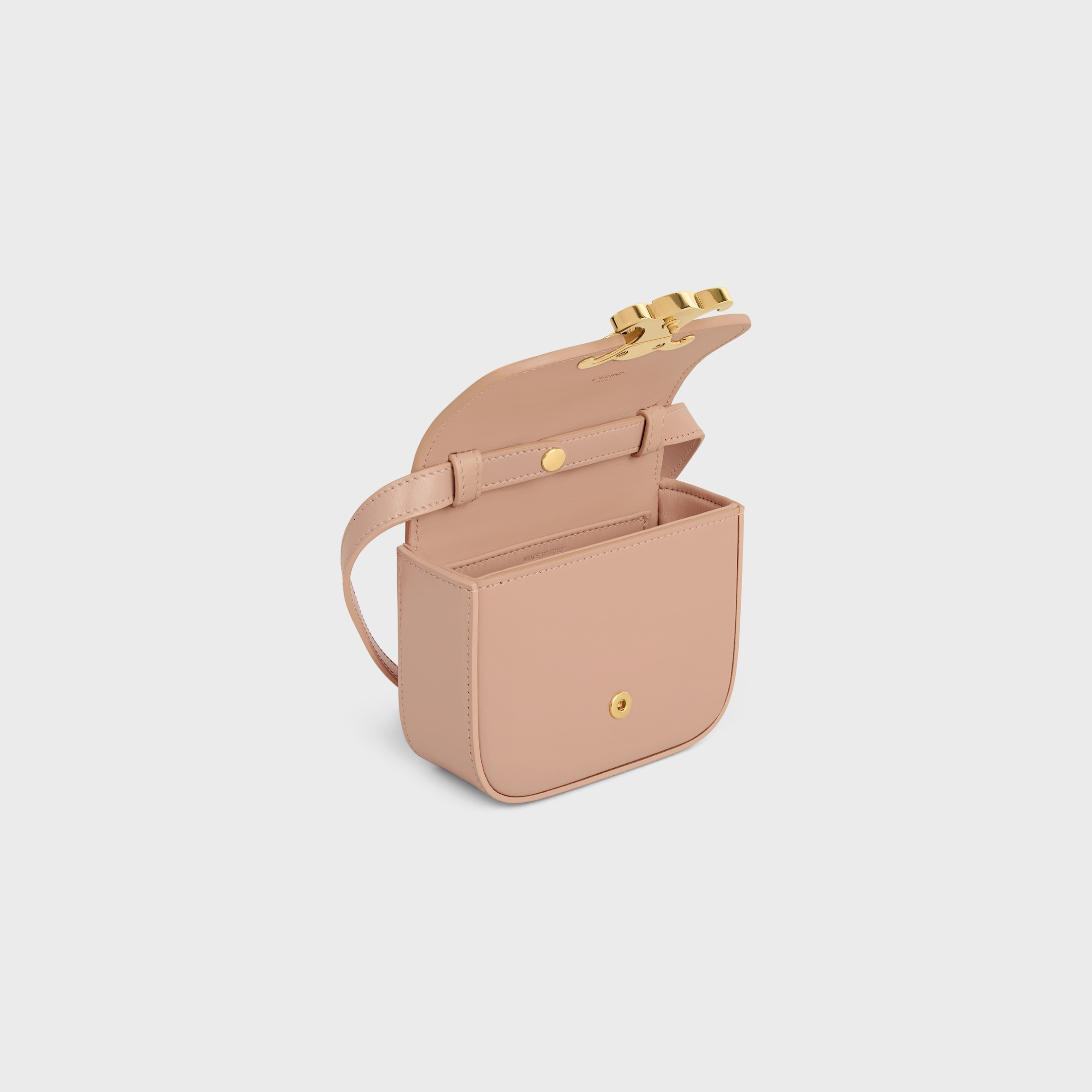ミニ クロード / シャイニーカーフスキン - ソフトピーチ | CELINE