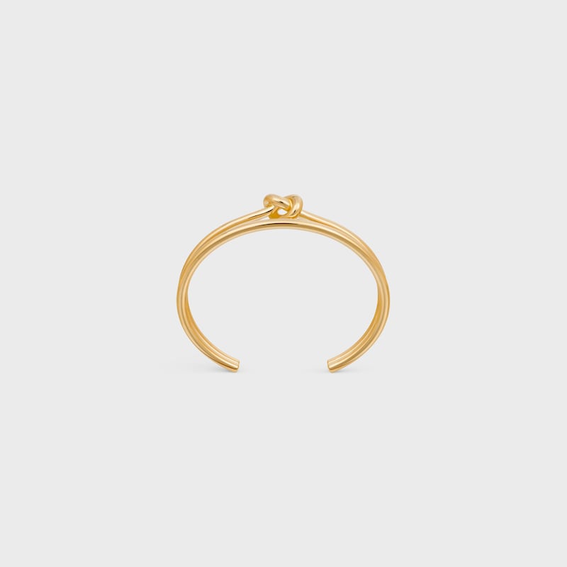 Knot Double Cuff in Brass with Gold Finish - GOLD -  - 1 | CELINE