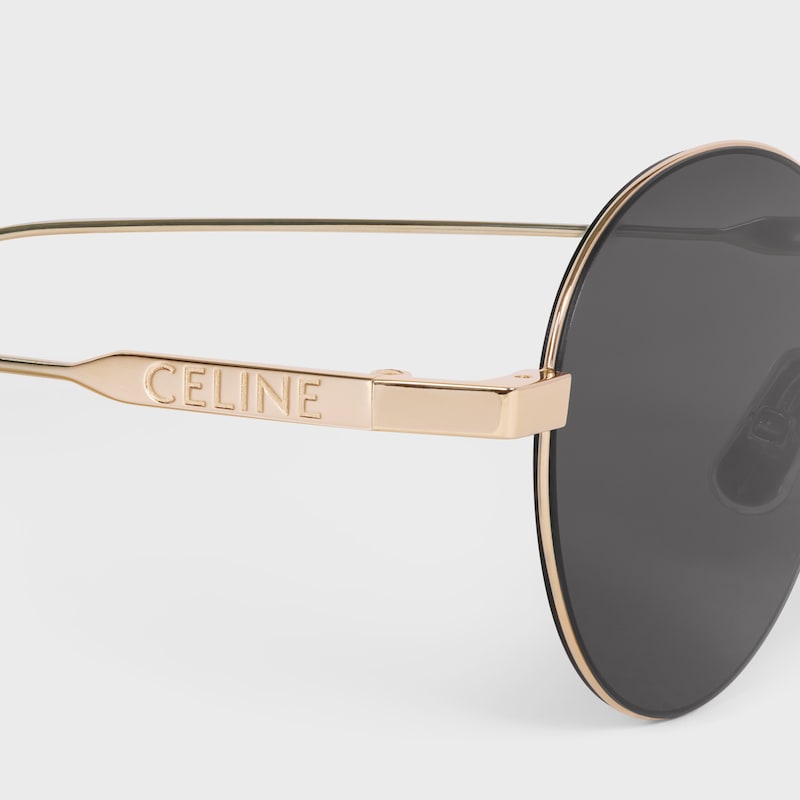 METAL FRAME 28太阳眼镜 - 浅金色/烟灰色 -  - 1 | CELINE