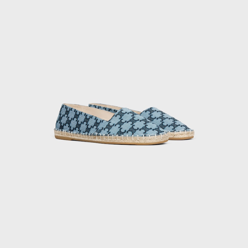 CLASSIC ESPADRILLES IN TRIOMPHE JACQUARD - Blue -  - 1 | CELINE