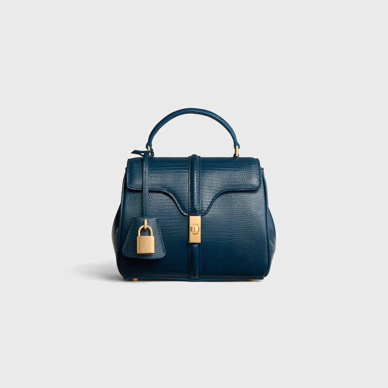 MINI 16 IN Lizard - TEAL BLUE - MORE LINES - 1 | CELINE