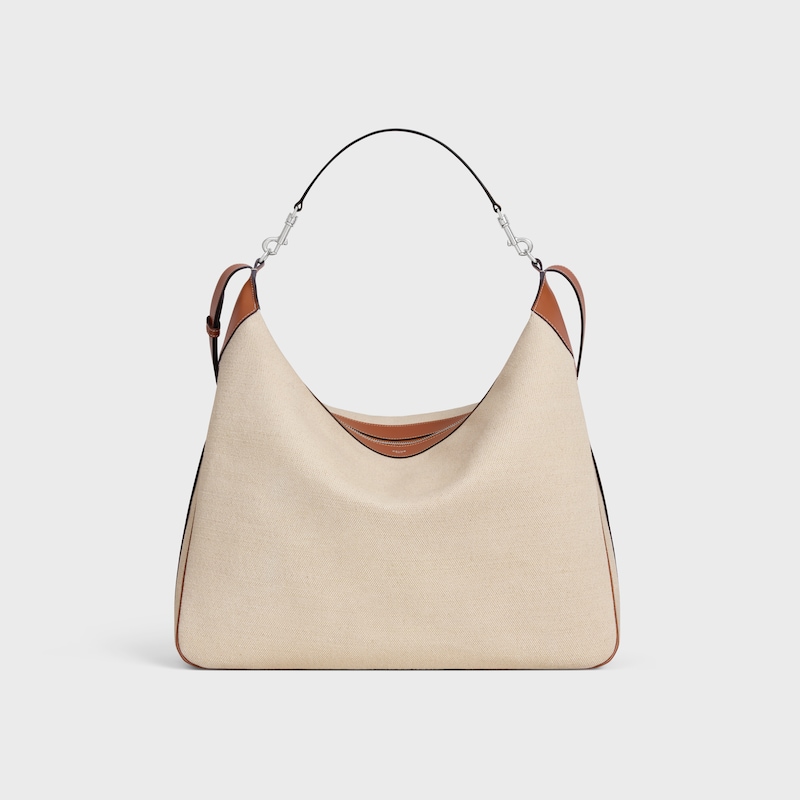 로미 위켄드 백 - 텍스타일 & 카프스킨 - 내추럴 / 탠 - 트래블백 - 1 | CELINE