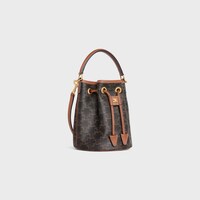 TEEN CLARA BAG IN Triomphe Canvas and calfskin - TAN - CROSS-BODY BAGS - 2 | CELINE