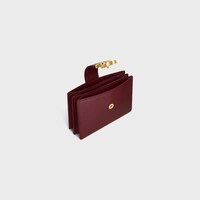 ACCORDEON CARD HOLDER NINO IN SUPPLE GRAINED CALFSKIN - SYRAH - COIN AND CARD HOLDERS - 2 | CELINE