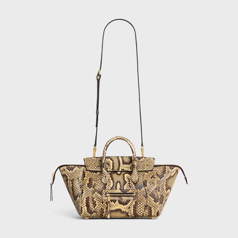LITTLE LUGGAGE IN PYTHON - HONEY - TOP-HANDLE BAGS - 1 | CELINE