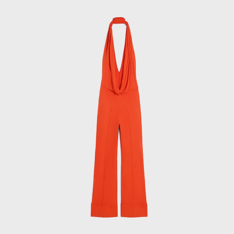 jumpsuit IN viscose jersey - RETRO ORANGE -  - 1 | CELINE