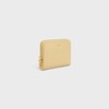 Small Zipped Wallet IN GRAINED CALFSKIN - Spring Yellow - WALLETS - 2 | CELINE