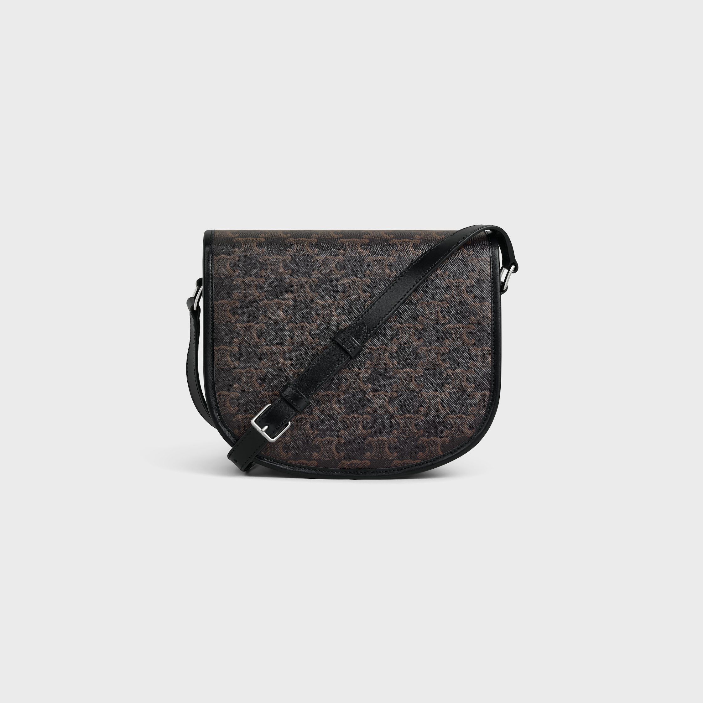 CELINE｜SHOULDER BAGS (MEDIUM BESACE TRIOMPHE IN SUPPLE MEDIUM BESACE TRIOMPHE IN SUPPLE NATURAL CALFSKIN - BLACK