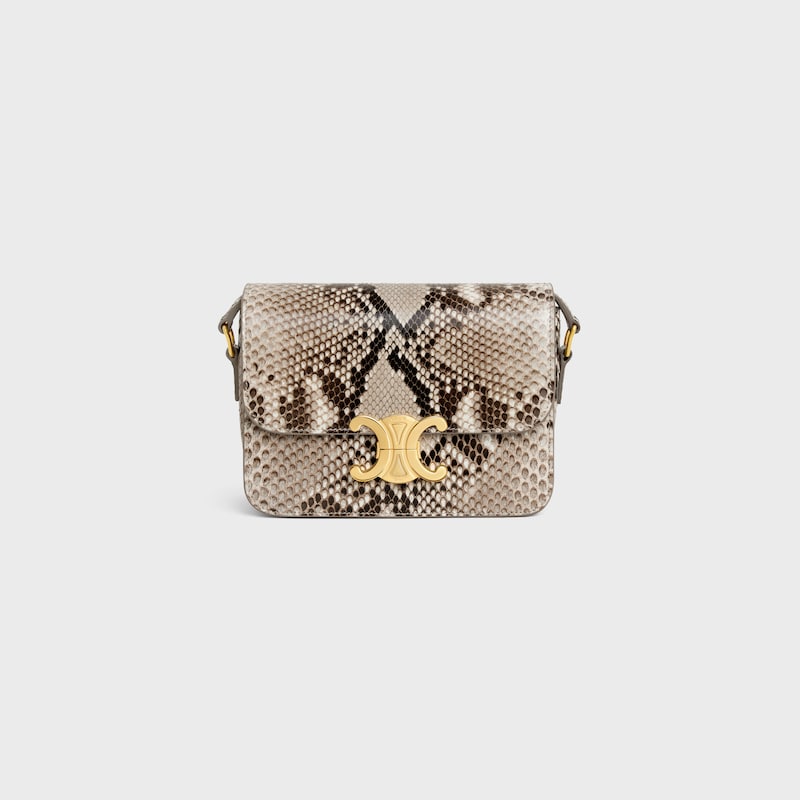 Teen Triomphe Bag in PYTHON - NATURAL - TRIOMPHE - 1 | CELINE