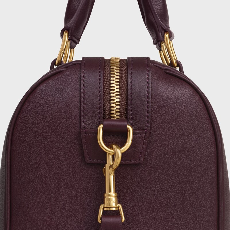 MEDIUM BOSTON IN SUPPLE GRAINED CALFSKIN - DEEP BURGUNDY - MORE LINES - 1 | CELINE