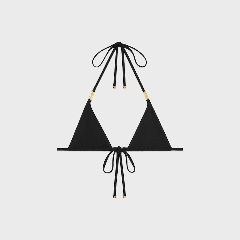 TOP TRIANGULAR TRIOMPHE DE PUNTO MATE - NEGRO -  - 1 | CELINE