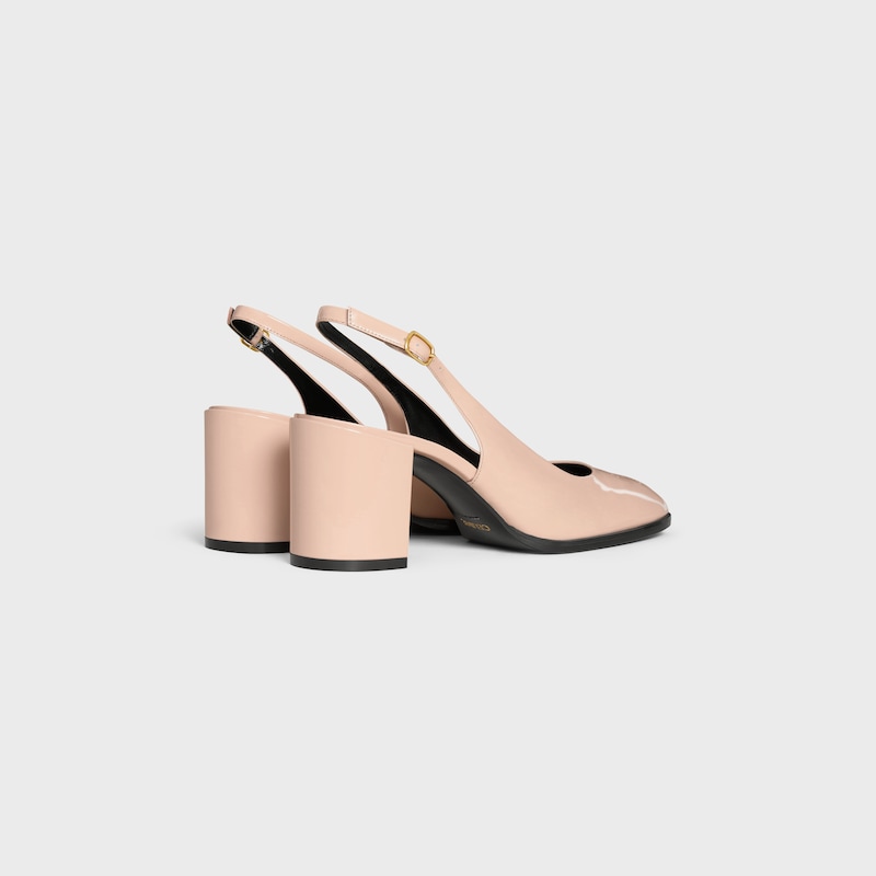 CELINE LILY PERFORATED TRIOMPHE SLINGBACK IN PATENT CALFSKIN - BLUSH -  - 1 | CELINE