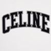 루즈 티셔츠 - 코튼 저지 - 오프 화이트 / 블랙 -  - 4 | CELINE