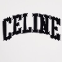 loose t-shirt IN cotton jersey - OFF WHITE / BLACK -  - 1 | CELINE