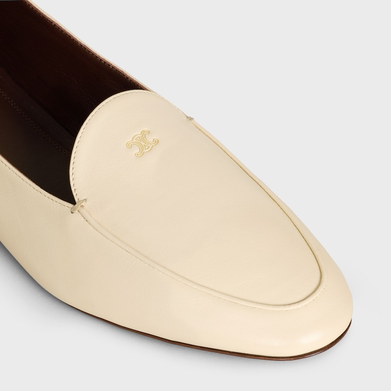 AURA LOAFER IN GOATSKIN - CHALK -  - 1 | CELINE