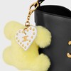 TRIOMPHE Anhänger mit Bommel AUS Shearling & Kalbsleder - GELB/WEISS - ANHÄNGER UND ACCESSOIRES - 4 | CELINE