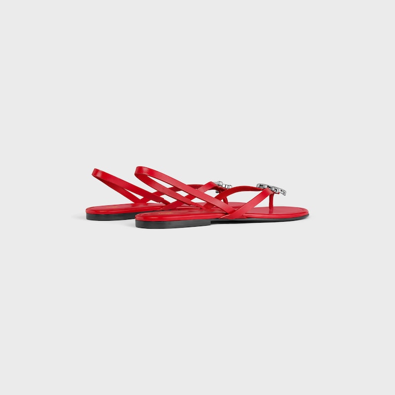 BIKI SANDAL IN CALFSKIN - ULTRA RED -  - 1 | CELINE