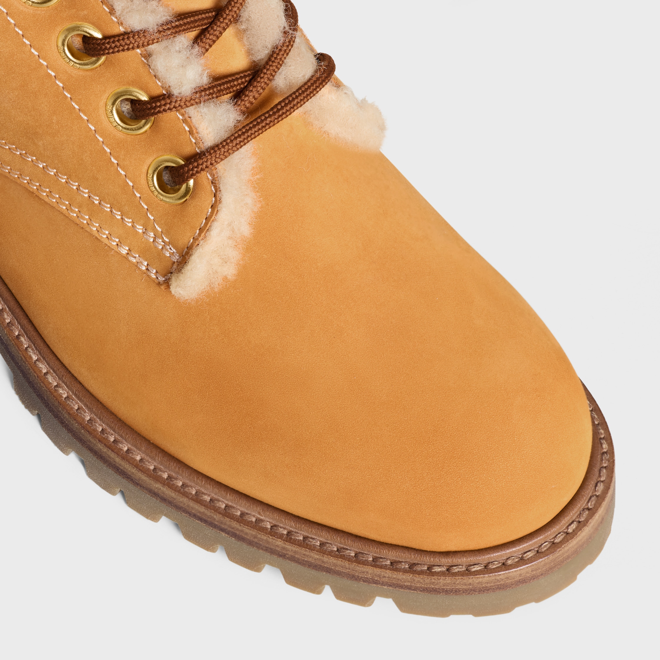 CELINE KURT レースアップ ミッドブーツ / ヌバックカーフスキン