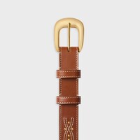 MEDIUM 25MM WESTERN BELT IN Vintage Calfskin with embroidery - CAMEL -  - 1 | CELINE