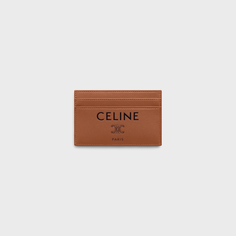 PORTE-CARTES EN AGNEAU LISSE - TAN / BLACK - NOUVEAUT&Eacute;S - 1 | CELINE