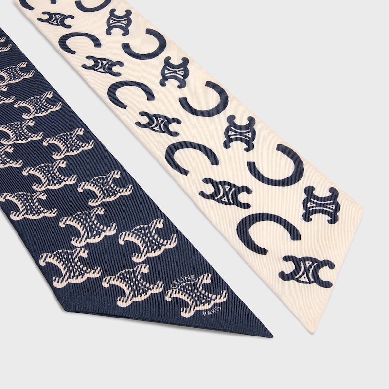 lavalliere IN SILK TWILL - GREEN/BLUE -  - 1 | CELINE