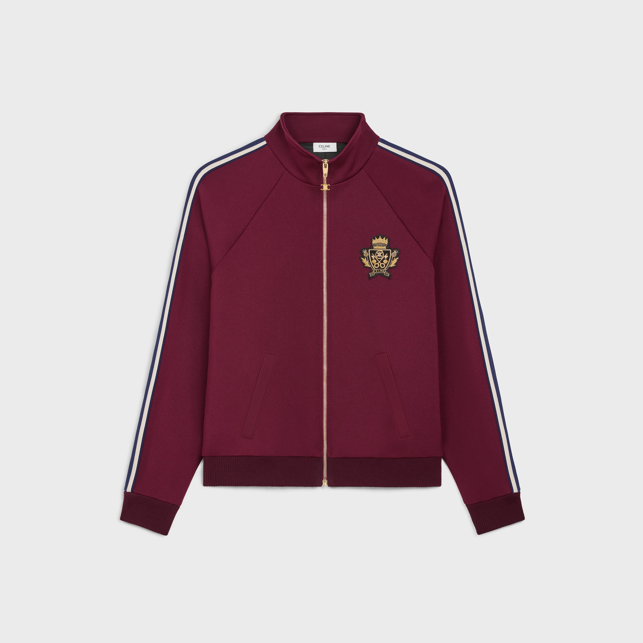 BLASON TRACKSUIT JACKET IN DOUBLE FACE JERSEY - | CELINE