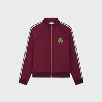 雙面平紋針織徽章運動外套 - BORDEAUX CETE/NAVY/ECRU -  - 1 | CELINE