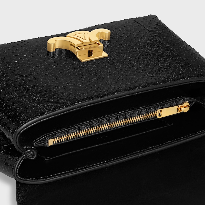 TEEN NINO BAG IN GLITTER PYTHON - BLACK GLITTER - NINO - 1 | CELINE