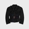 peplum jacket IN WOOL GABARDINE - BLACK -  - 1 | CELINE