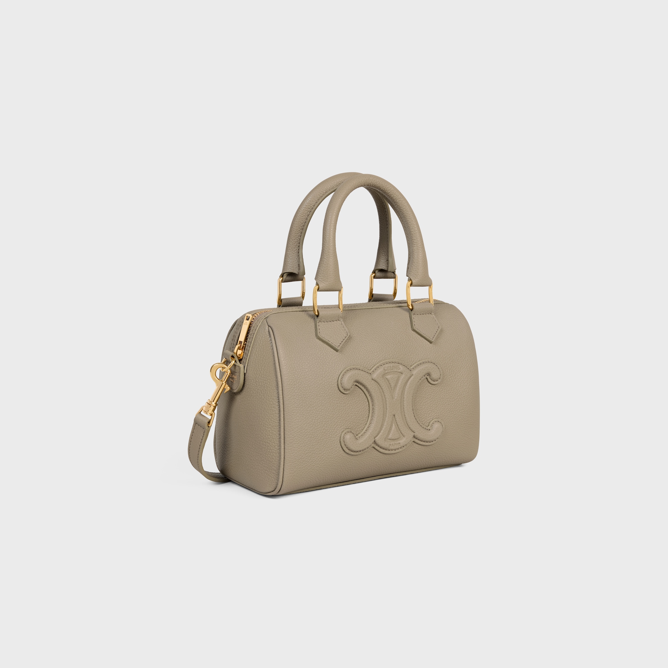 CELINE ミニ ボストン スモール ボストン / グレインドカーフスキン - モダントープ