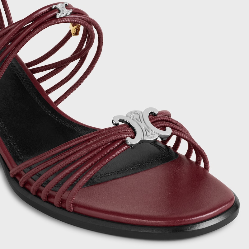 SANDALE &Agrave; TALON CL&Eacute;MENCE EN CUIR DE CH&Egrave;VRE - Syrah -  - 1 | CELINE