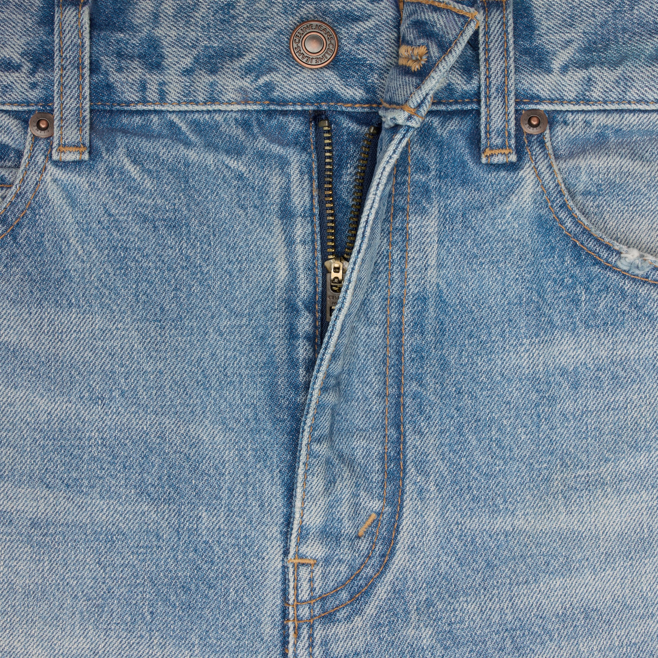 flared surf jeans in steel blue wash denim - STEEL BLUE WASH